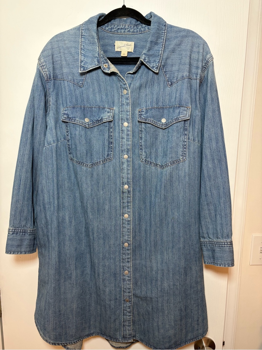 Universal Thread Light Blue Denim Shirt Dress